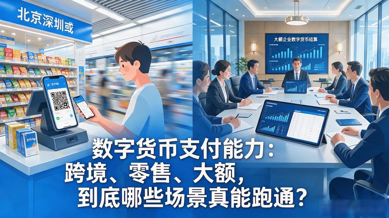 数字货币支付能力：跨境、零售、大额，到底哪些场景真能跑通