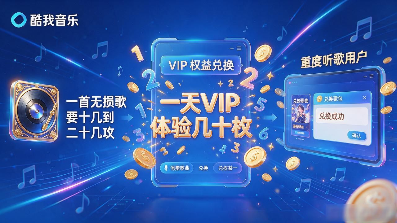酷我音乐数字货币怎么赚怎么花，一个月到底能省多少会员费